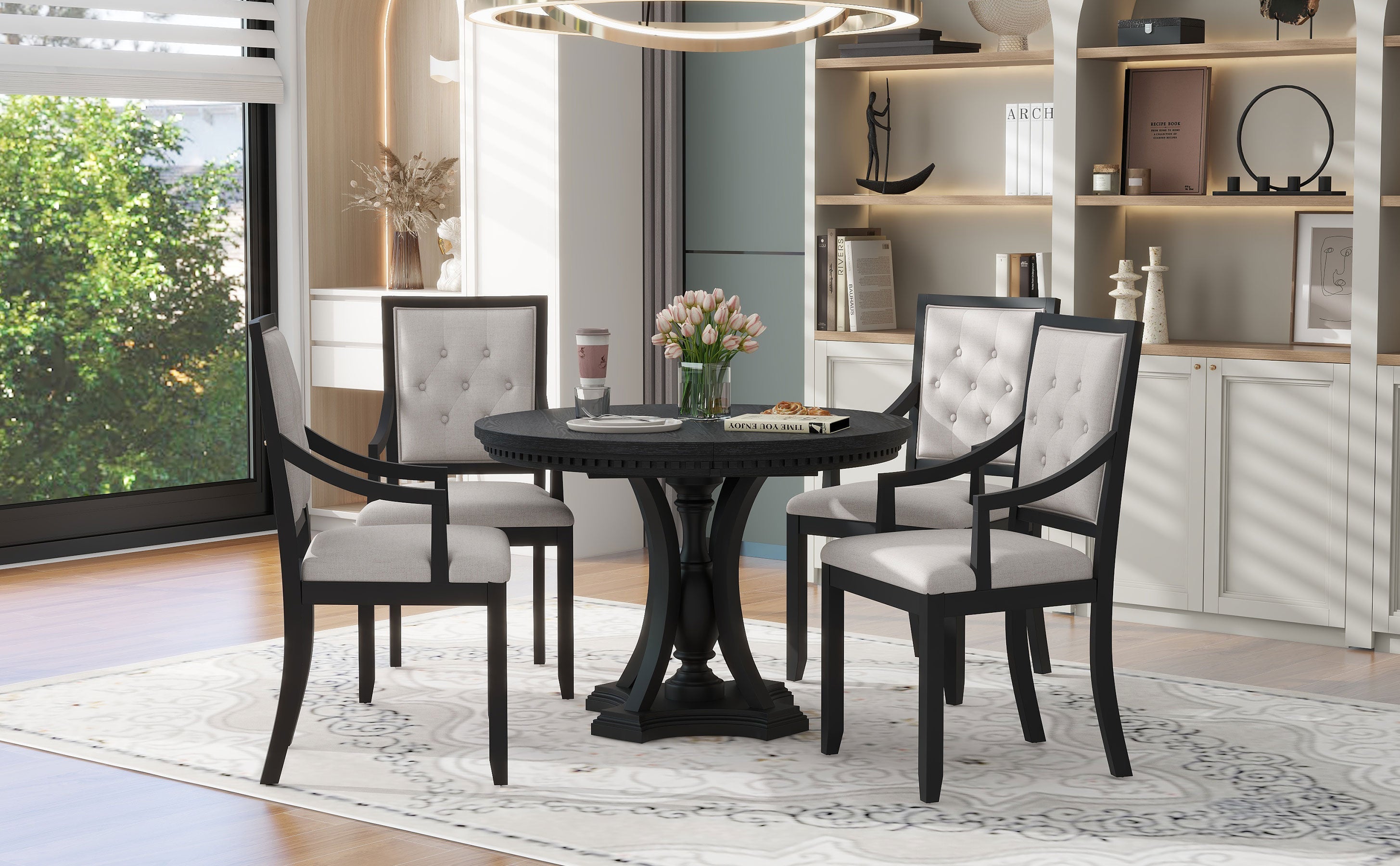 TREXM Retro 5-Piece Dining Set