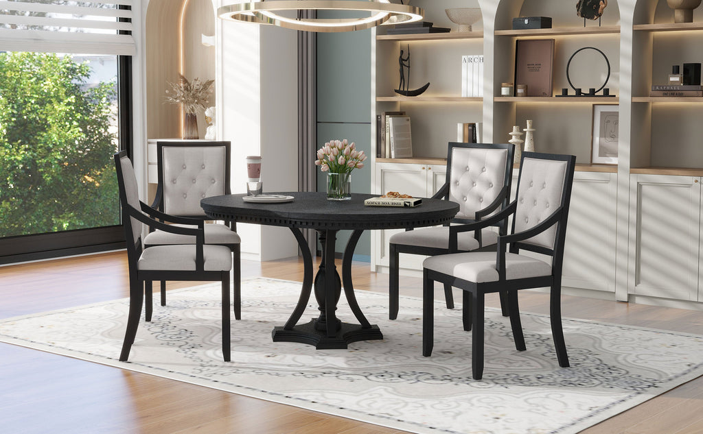TREXM Retro 5-Piece Dining Set