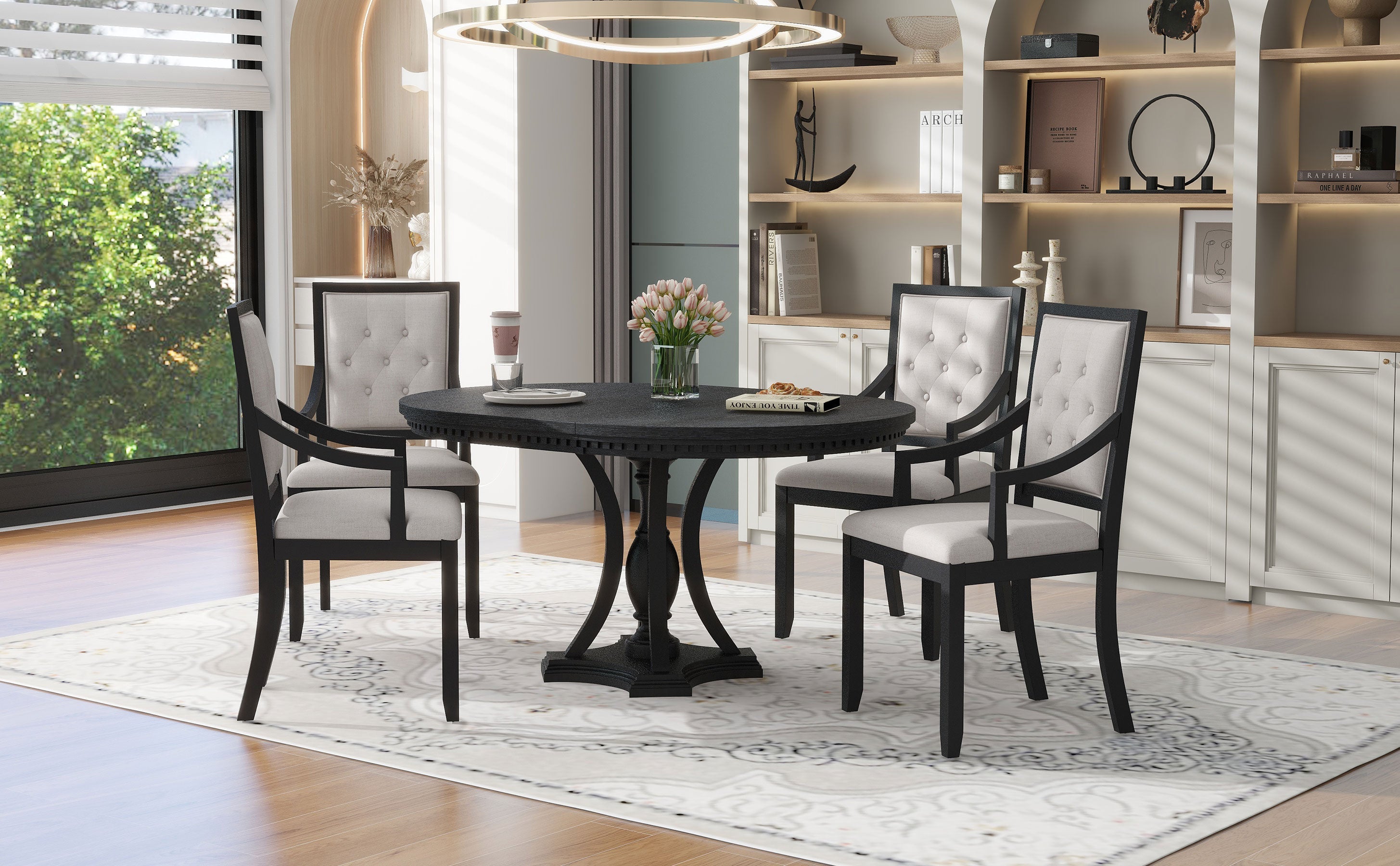 TREXM Retro 5-Piece Dining Set