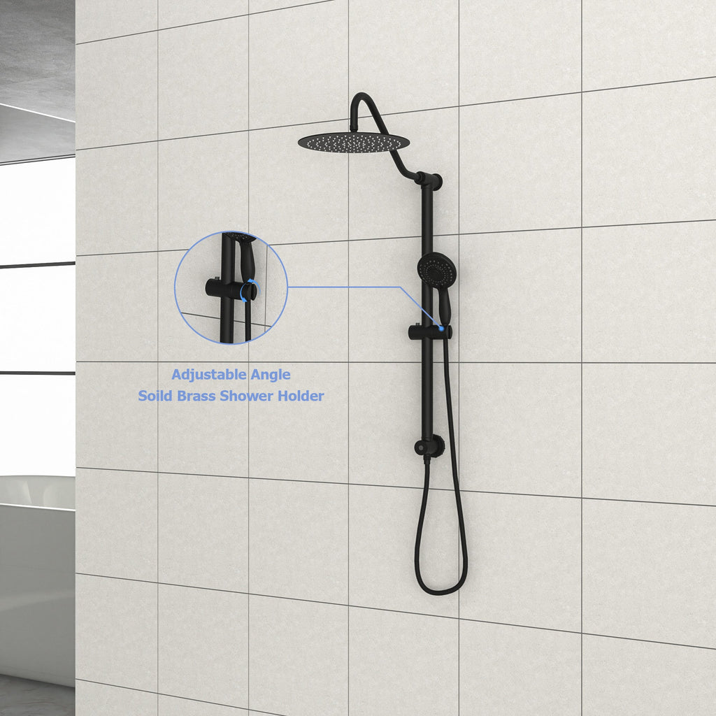 10 Inch Shower System with 5 Function Rain Hand Shower