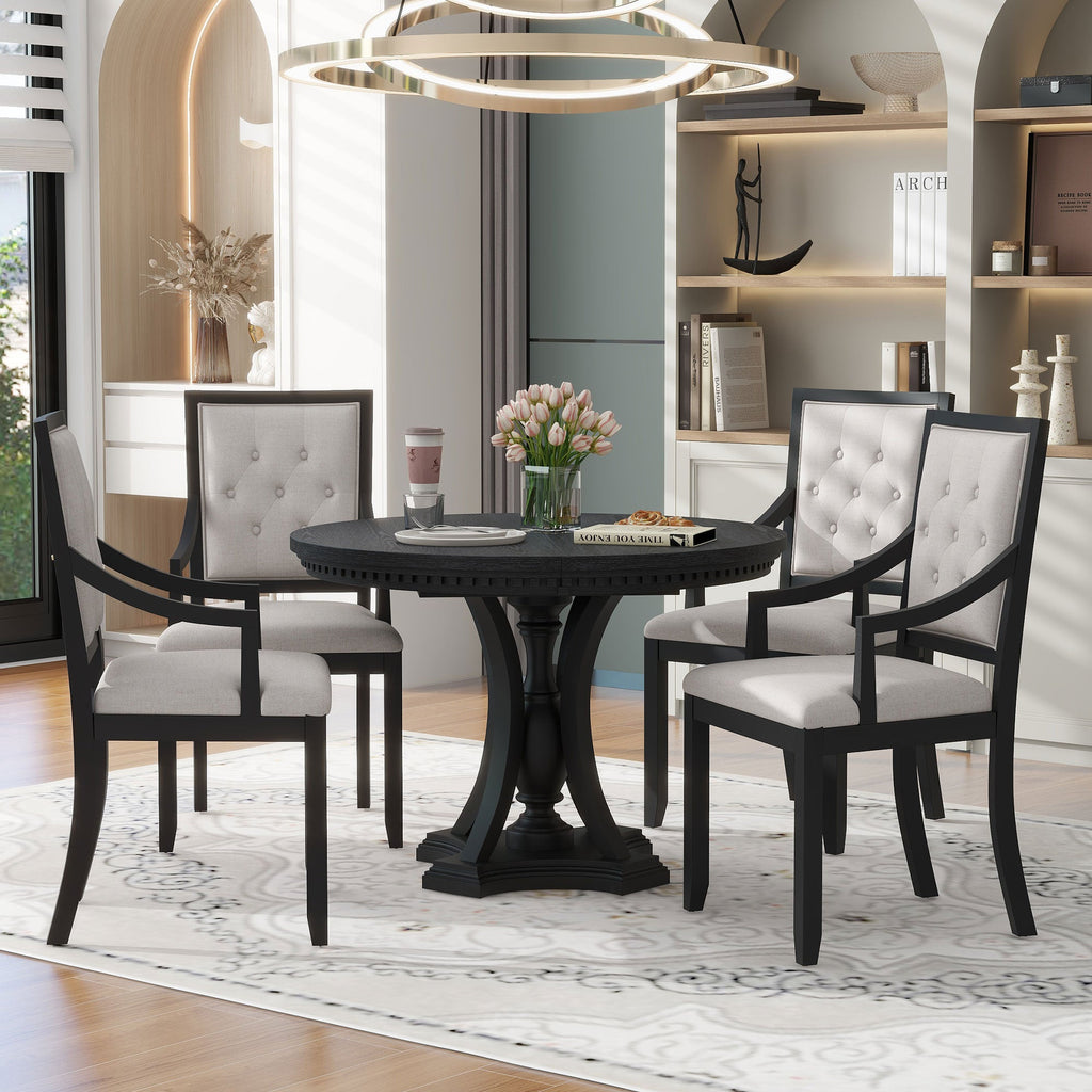 TREXM Retro 5-Piece Dining Set