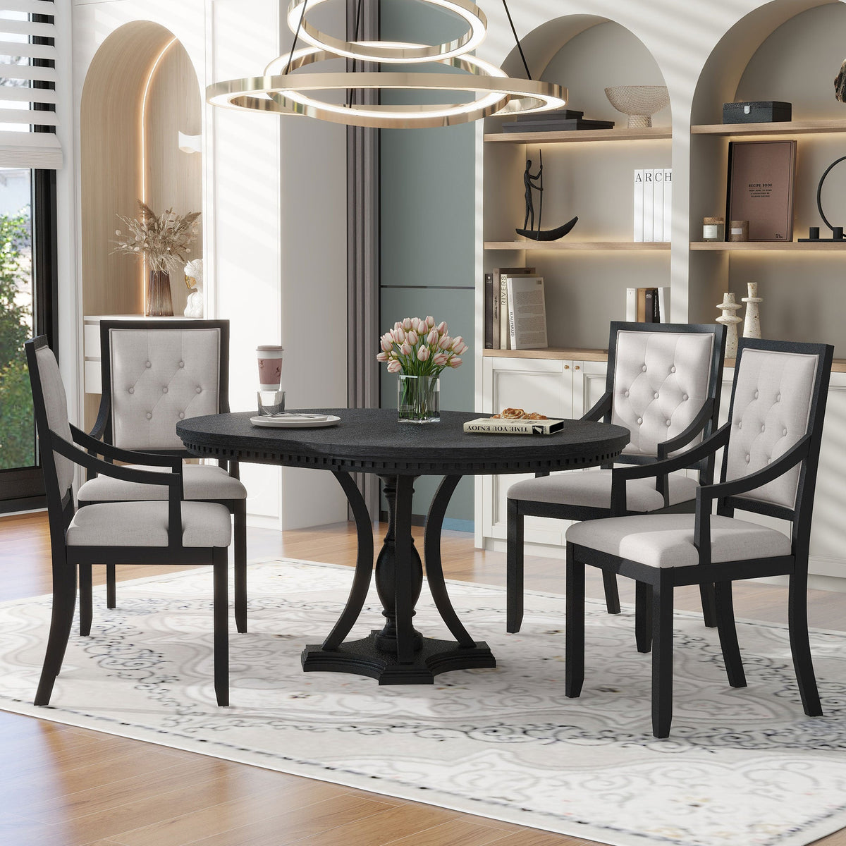 TREXM Retro 5-Piece Dining Set