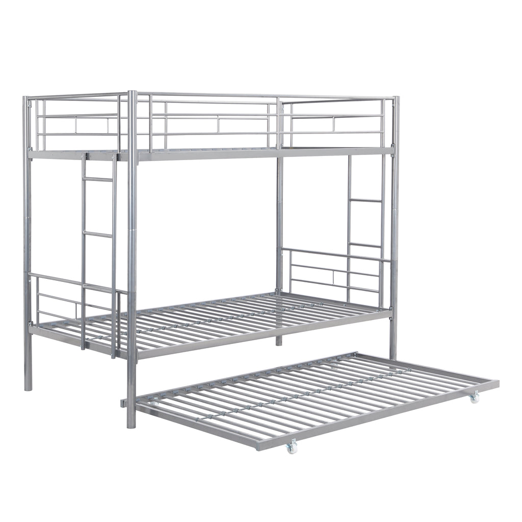Metal Bunk Bed with Trundle