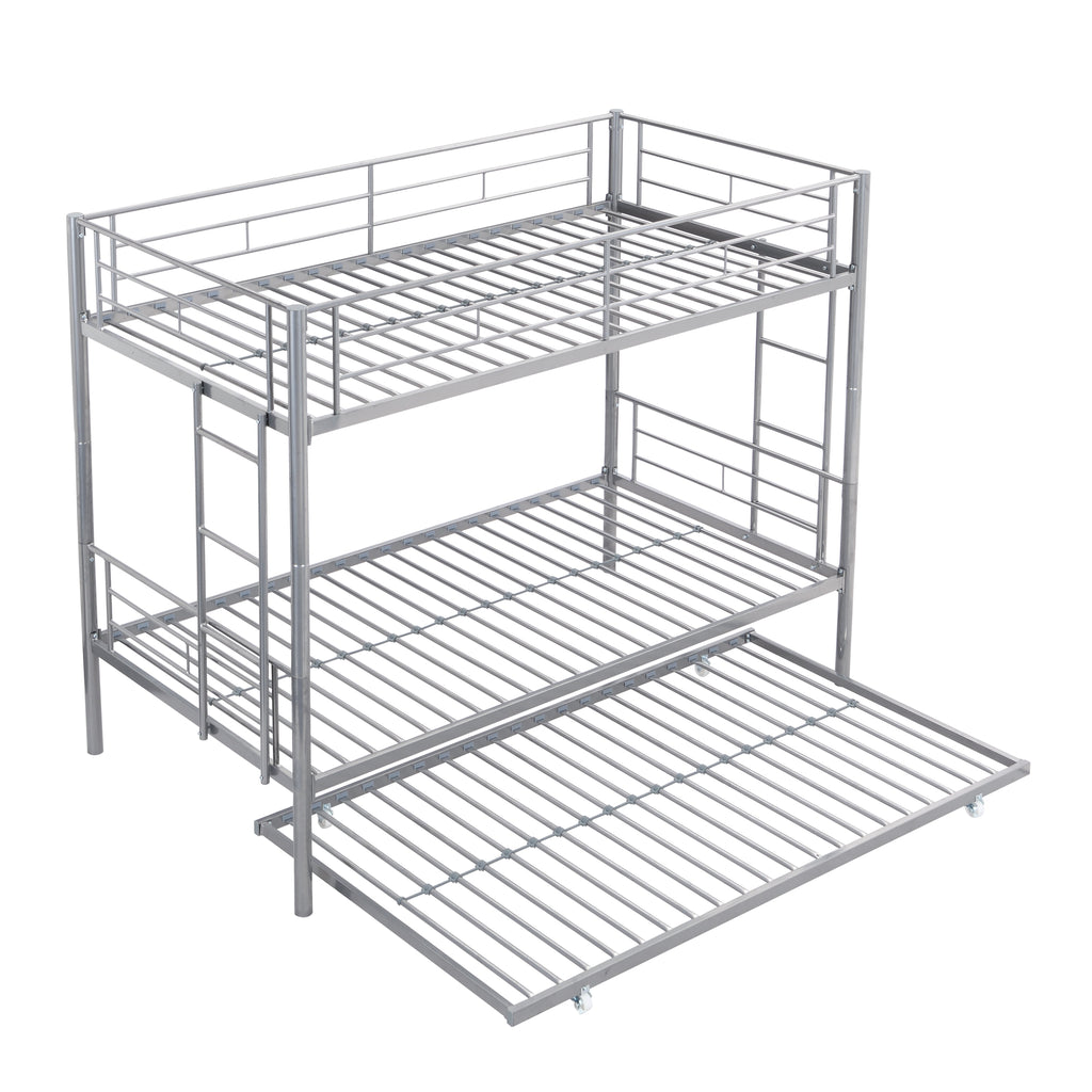 Metal Bunk Bed with Trundle