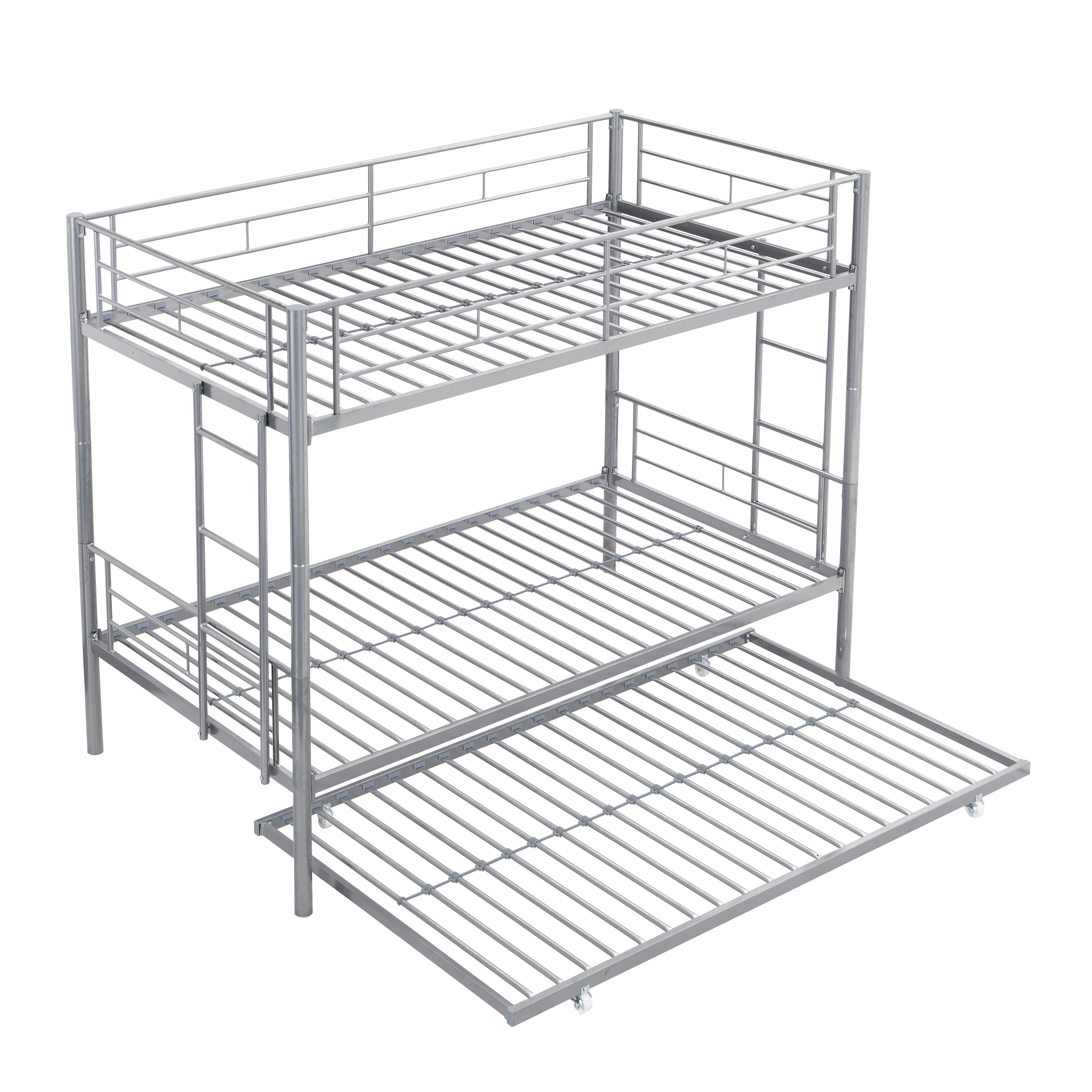 Metal Bunk Bed with Trundle