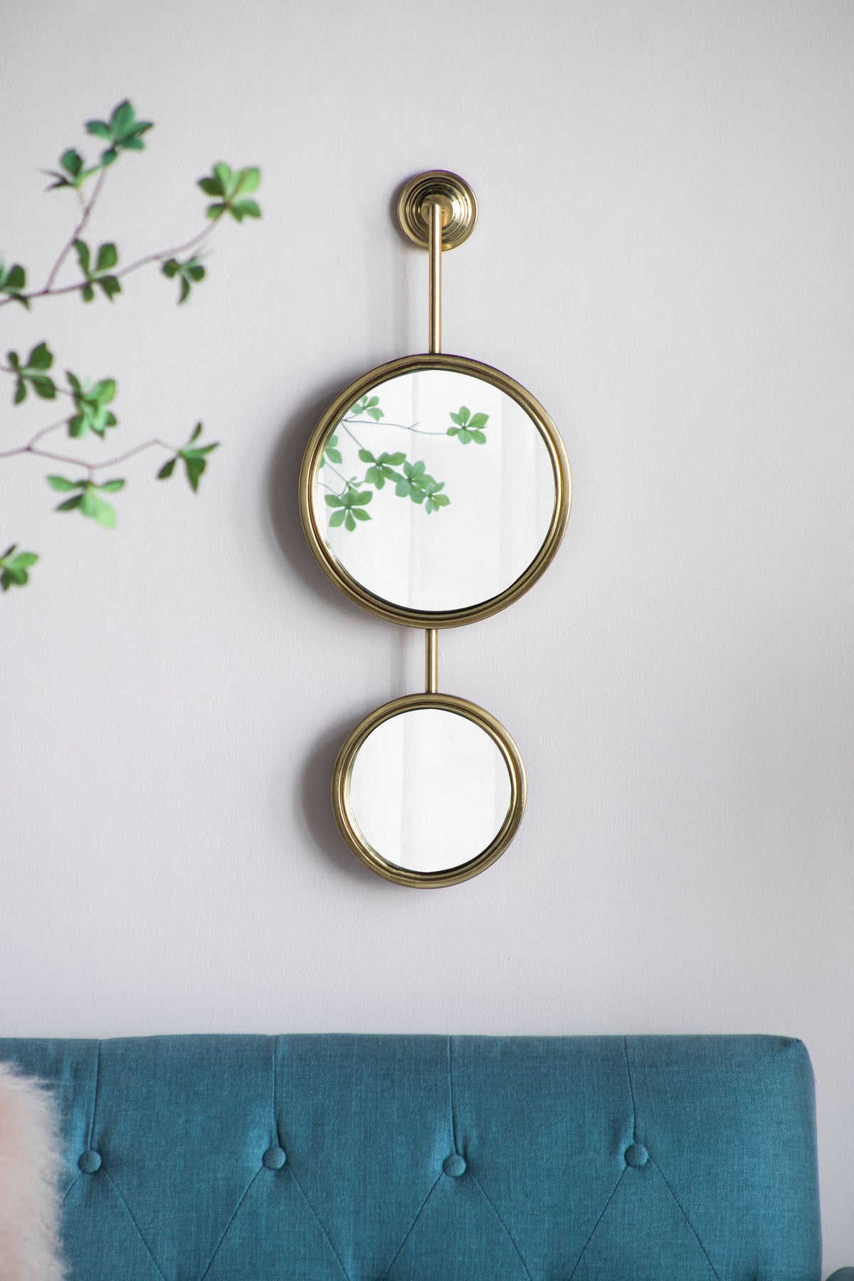 2 Circle Mirrors for Wall Decor