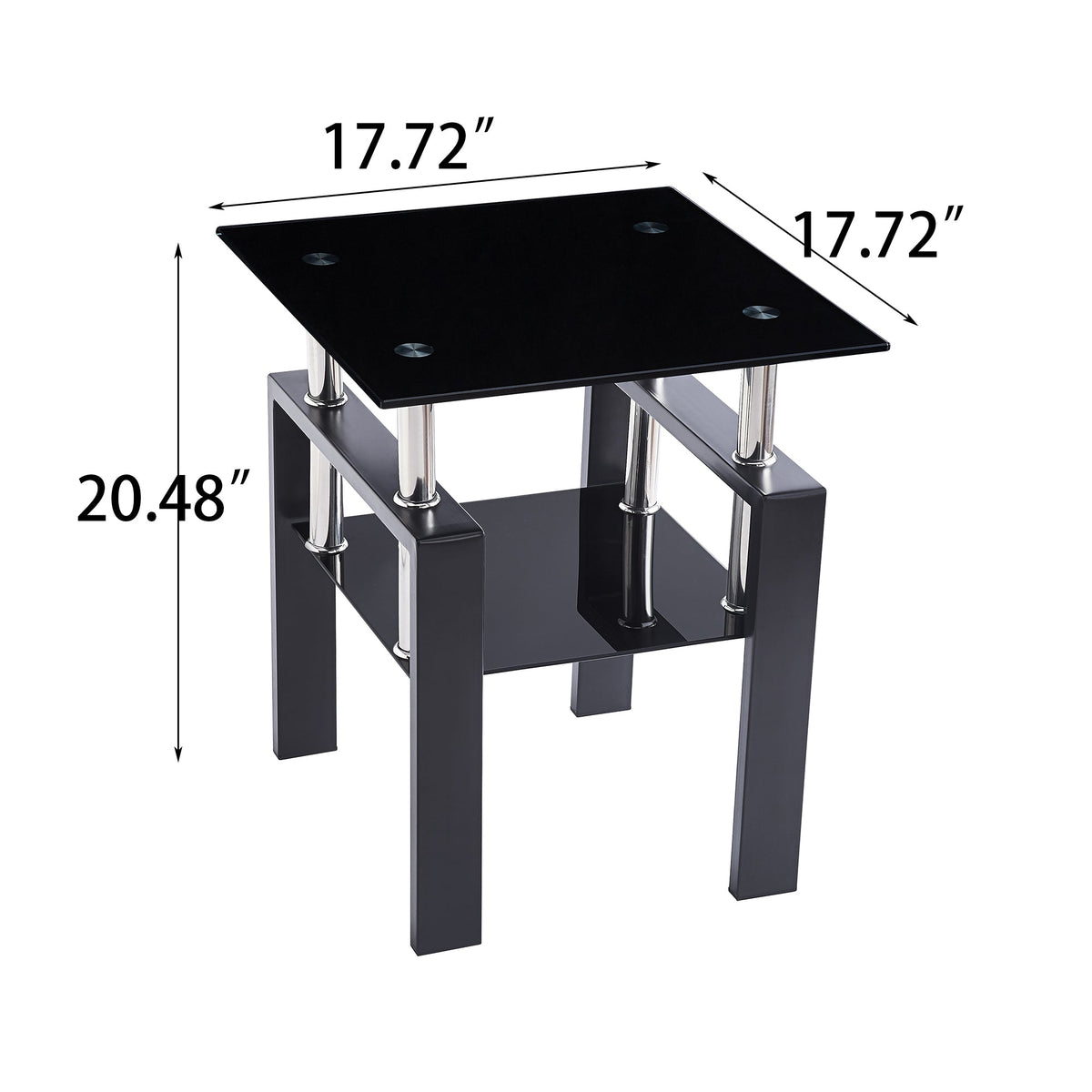 Tempered Black Glass Sofa Table