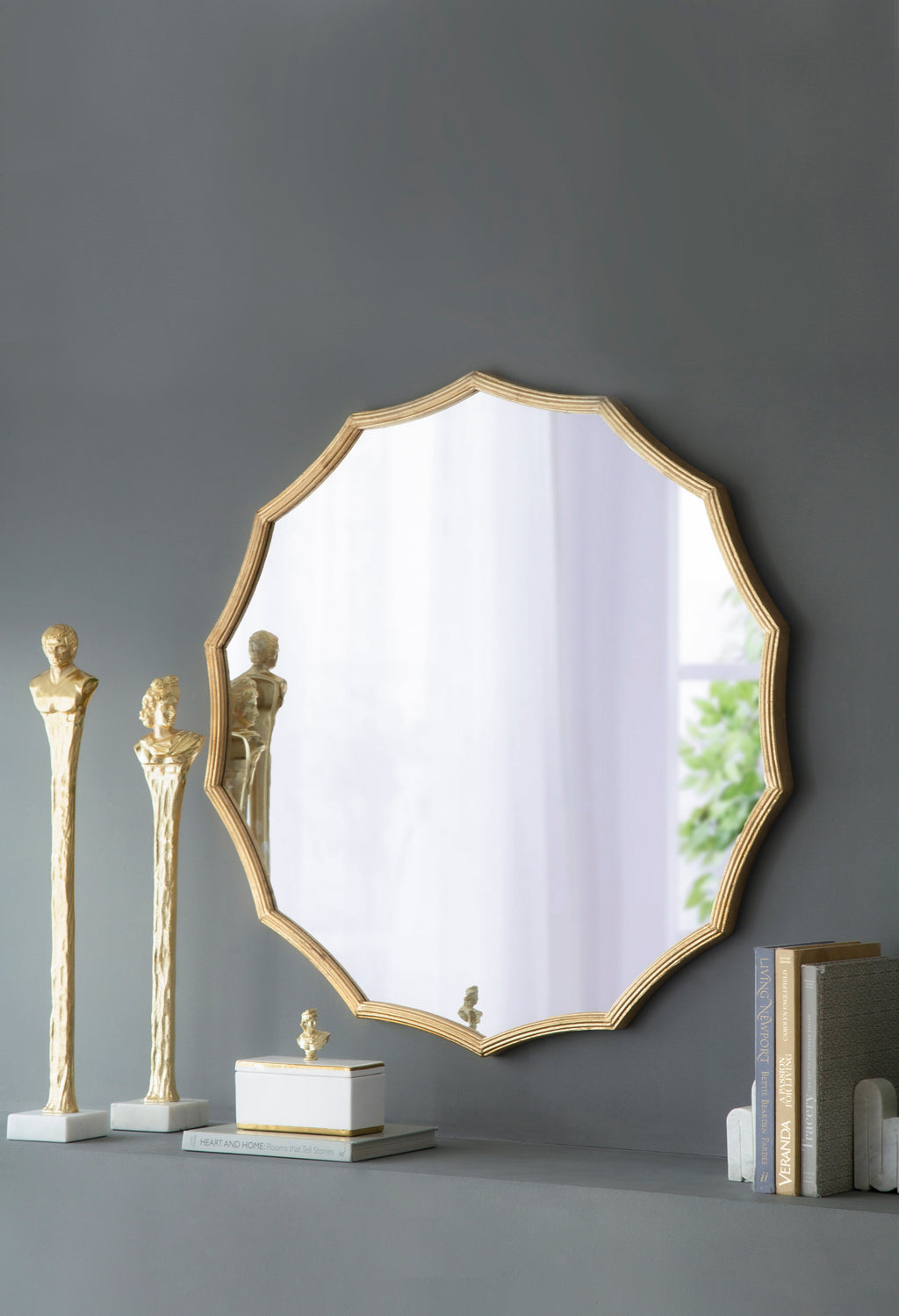 D40" Round Sunburst Wall Mirror