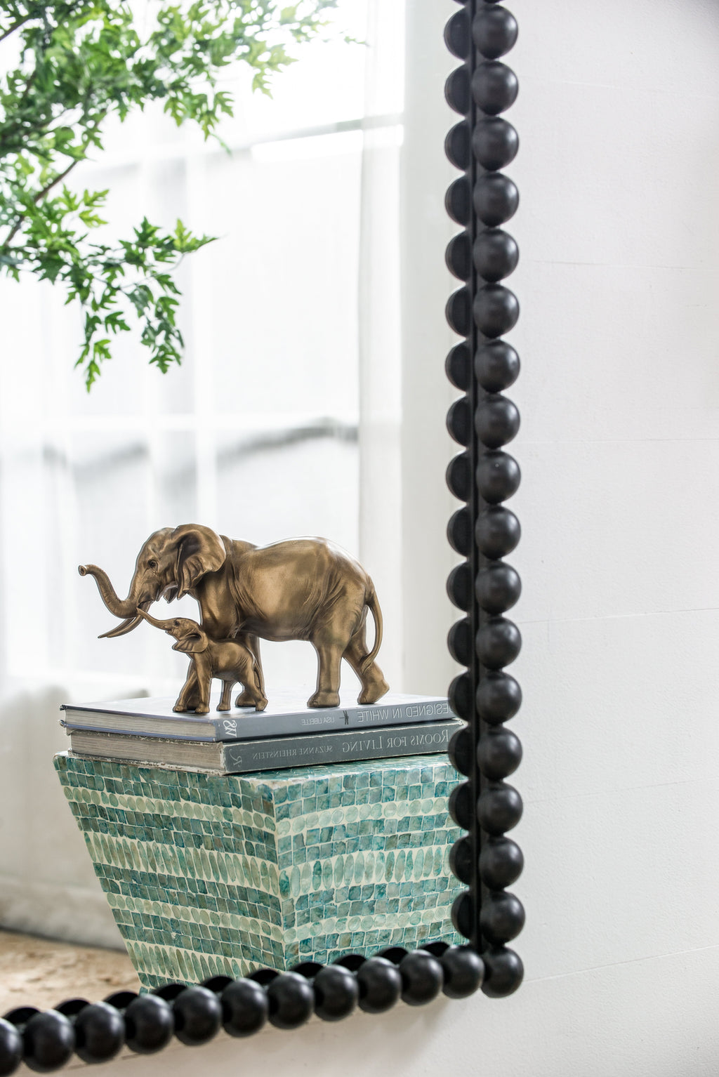 23" x 72" Full Length Mirror with Metal Beaded Frame