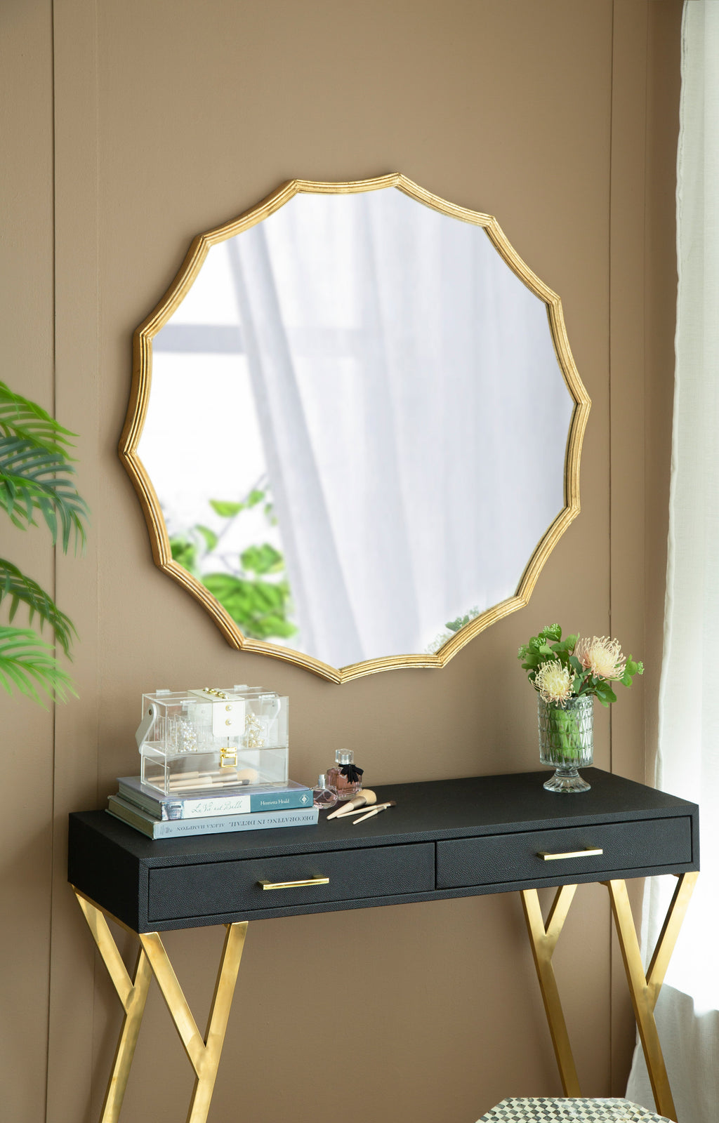 D40" Round Sunburst Wall Mirror
