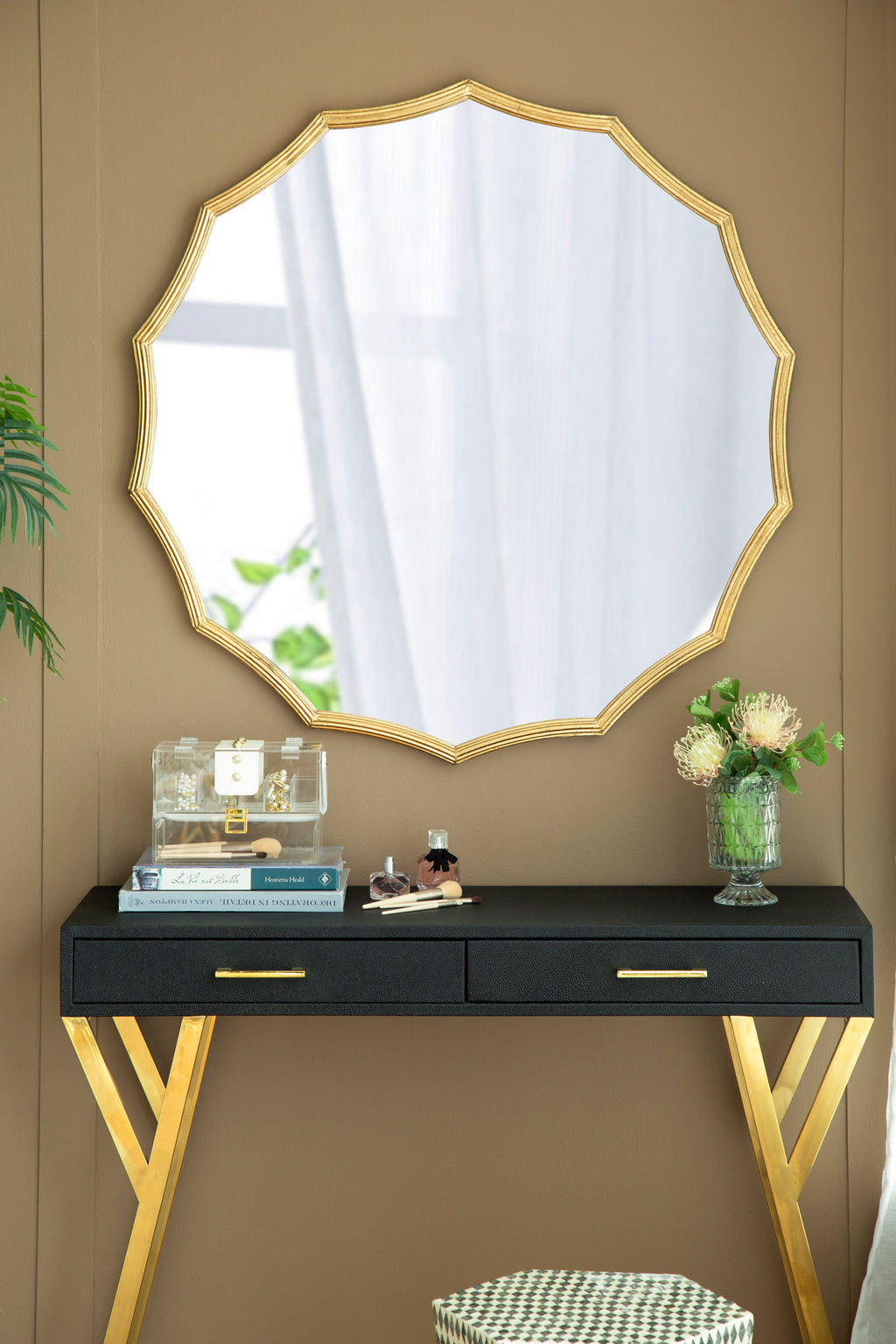 D40" Round Sunburst Wall Mirror