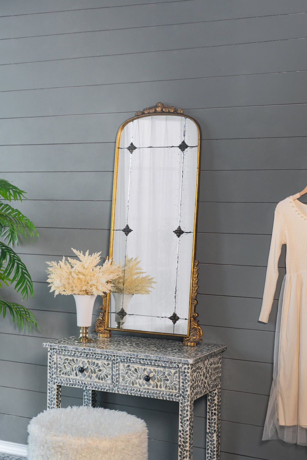 Antique Gold Wall Mirror - 24" x 48.5"