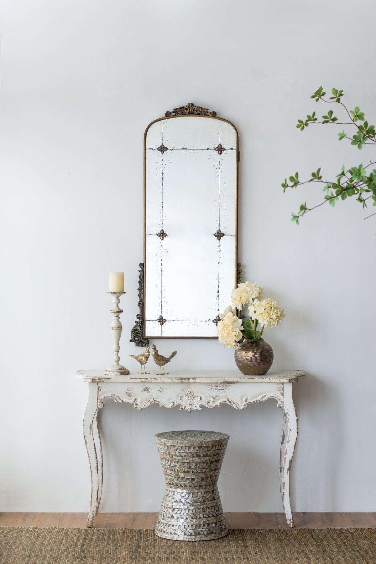 Antique Gold Wall Mirror - 24" x 48.5"