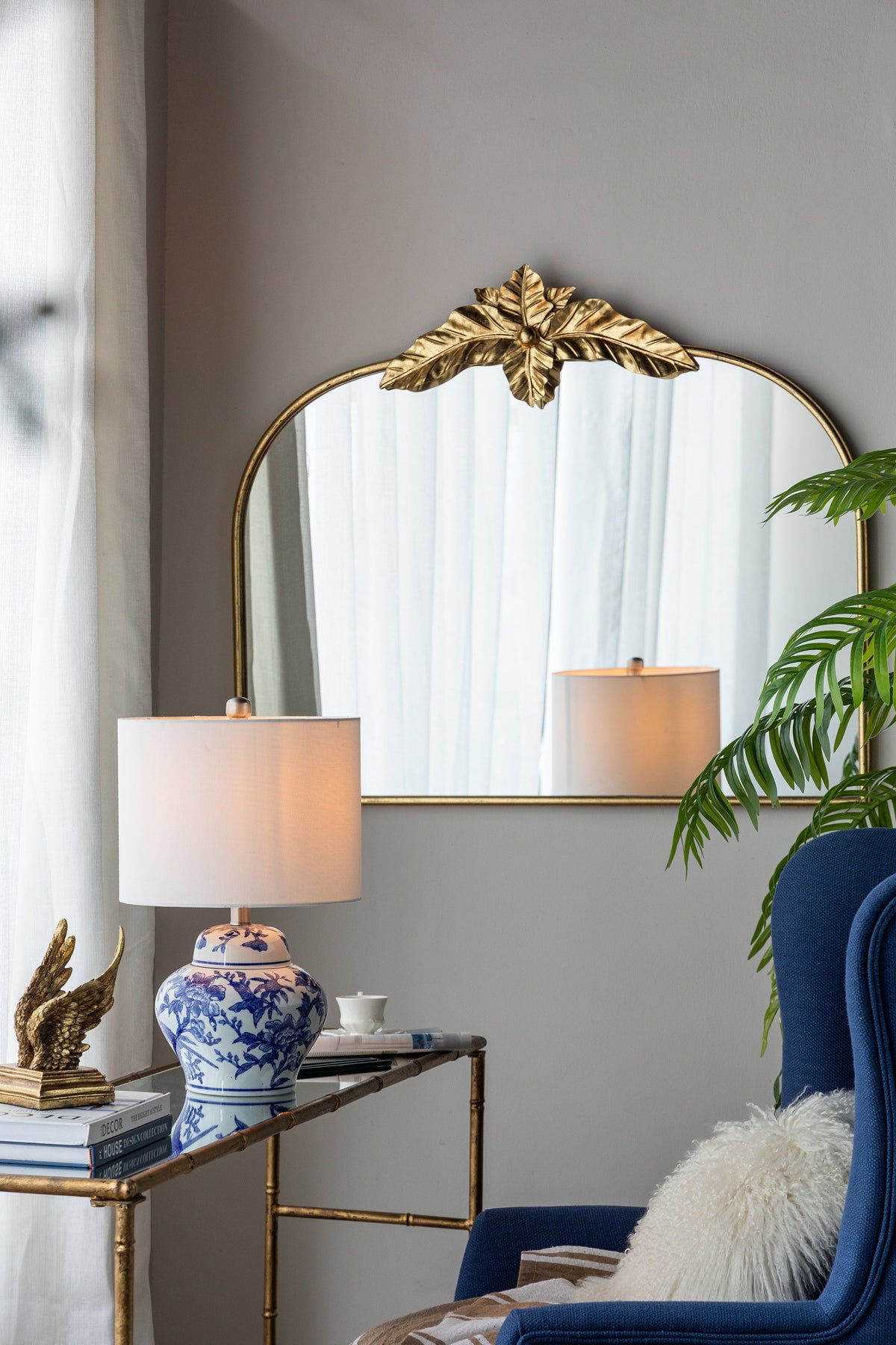 Large Arched Decorative Bathroom Mirror