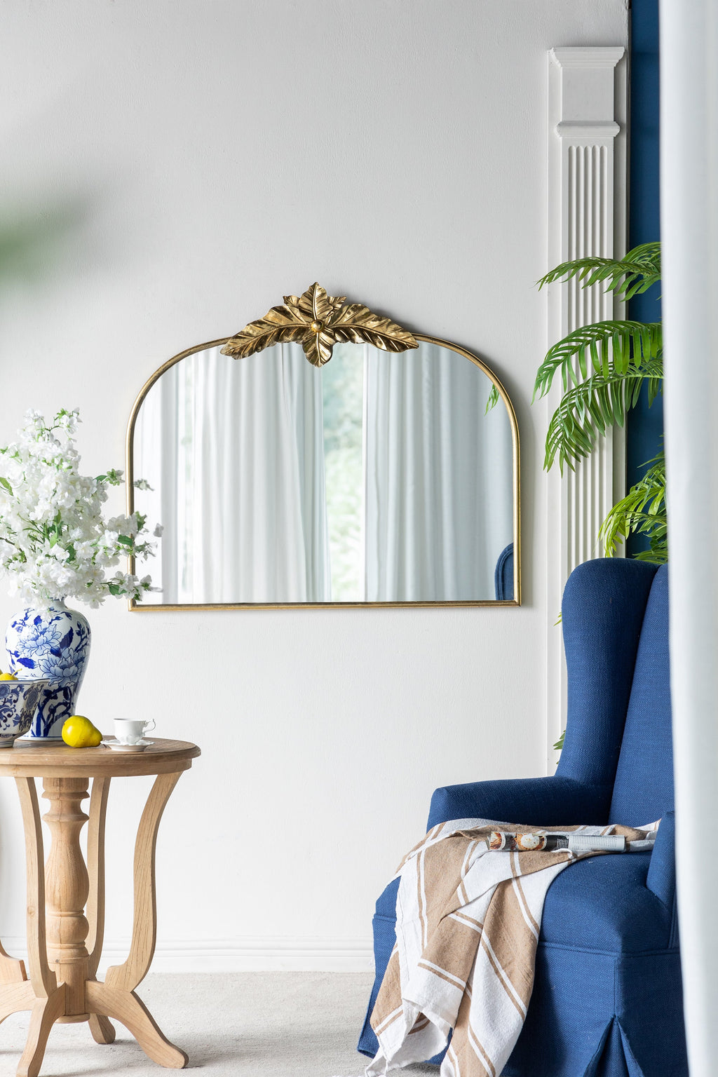 Large Arched Decorative Bathroom Mirror