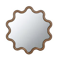 31" x 30" Wooden Accent Mirror with Unique Frame