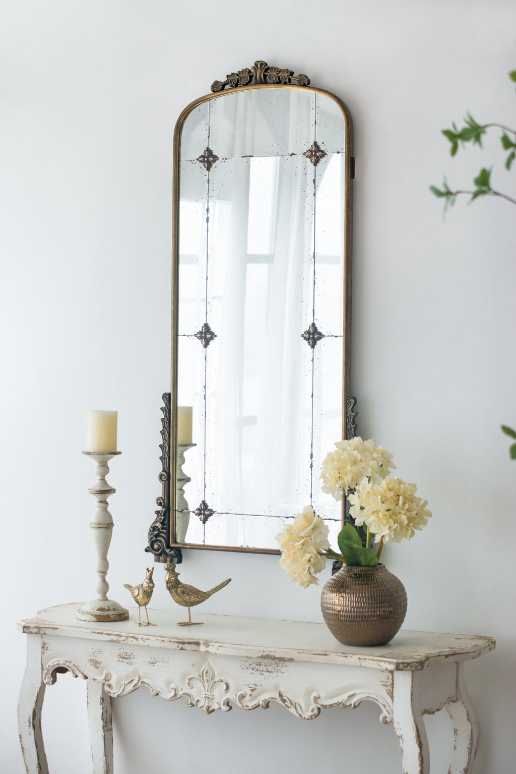 Antique Gold Wall Mirror - 24" x 48.5"