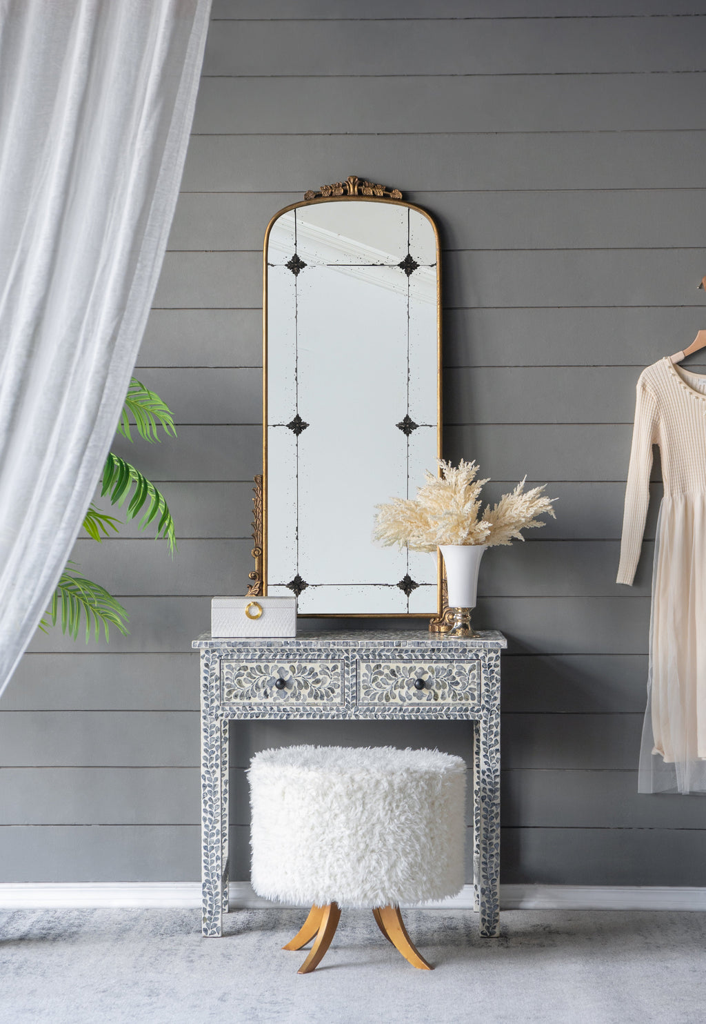 Antique Gold Wall Mirror - 24" x 48.5"