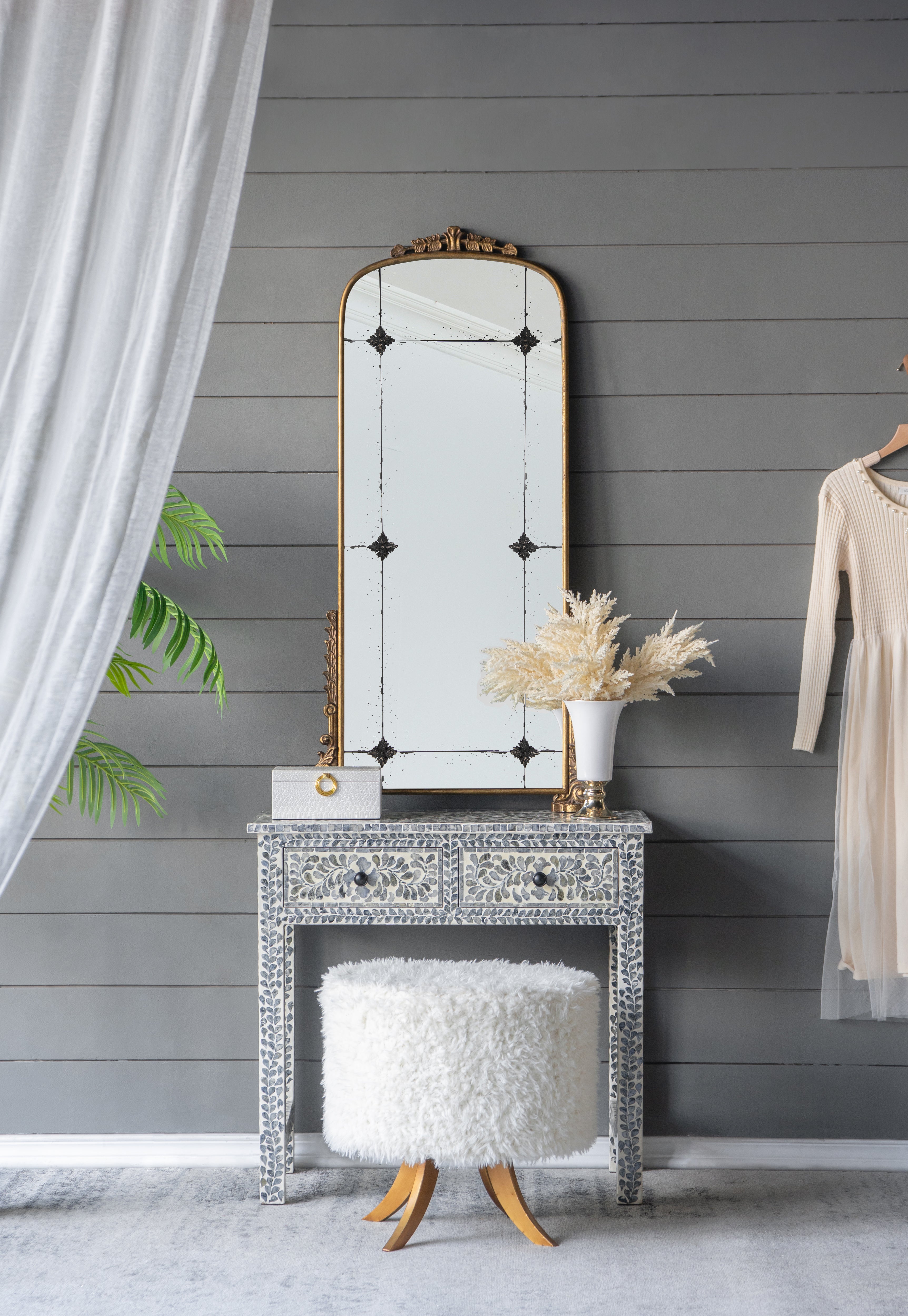 Antique Gold Wall Mirror - 24" x 48.5"