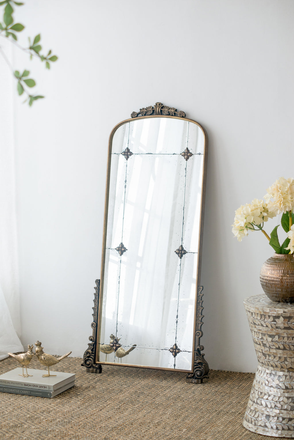 Antique Gold Wall Mirror - 24" x 48.5"