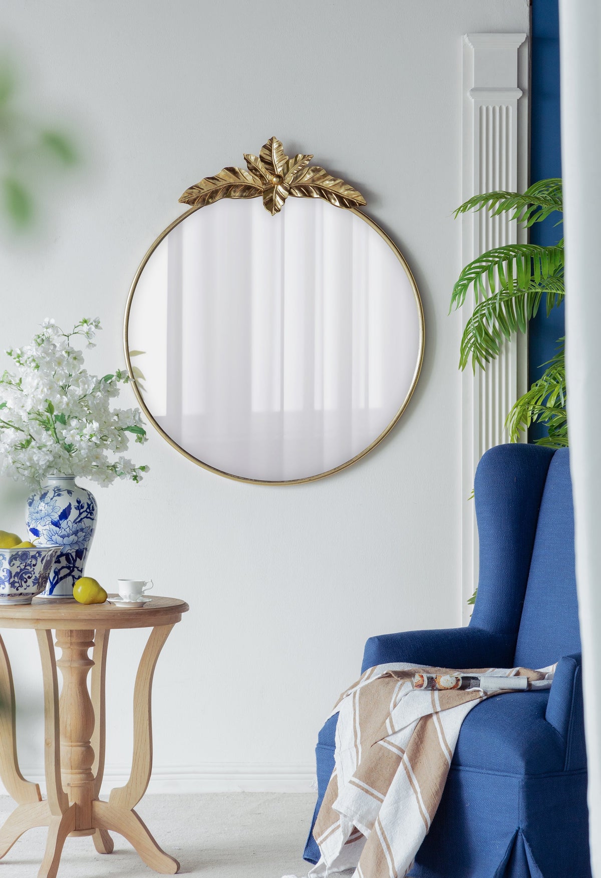 36" x 41" Large Round Wall Mirror