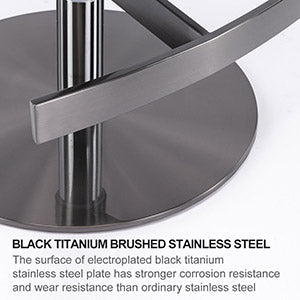 Black Titanium Stainless Steel Bar Stools