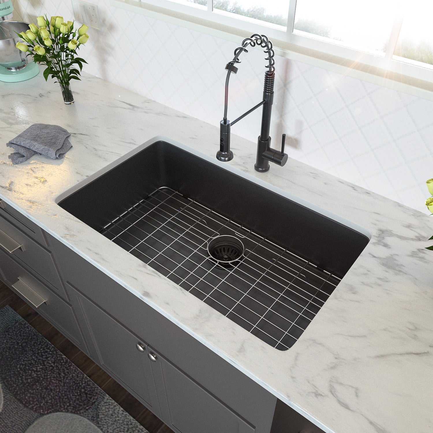 33" Gunmetal Black Undermount Sink