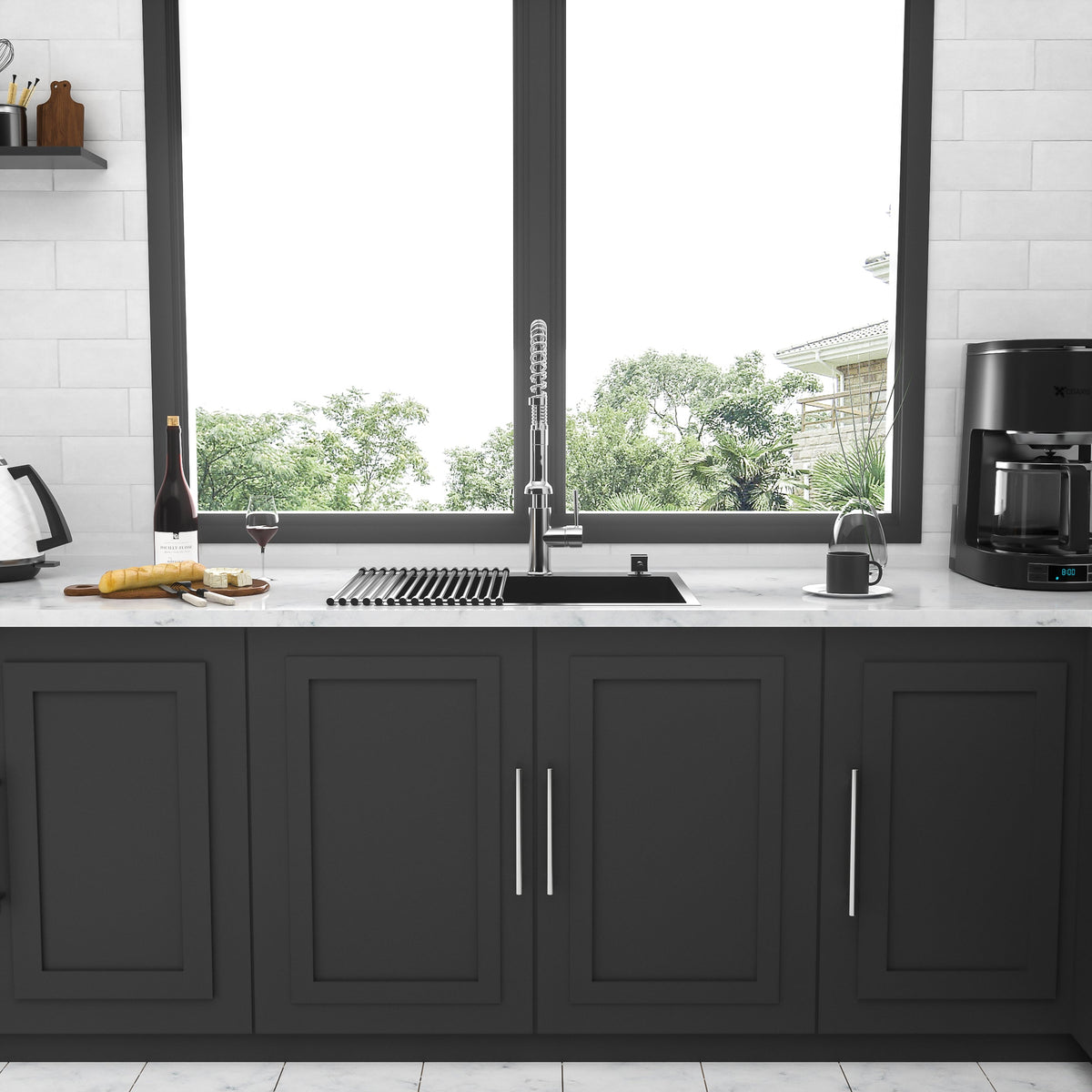 25 x 22 x 10 Inch Drop In Kitchen Sink Gunmetal
