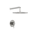 Brushed Nickel Shower Faucet Set with 10-Inch Rainfall Shower Head