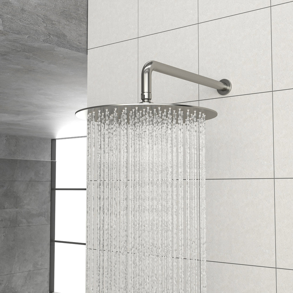 Brushed Nickel Shower Faucet Set with 10-Inch Rainfall Shower Head