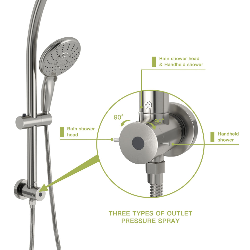 Dual Shower Head Wall Mounted Faucet