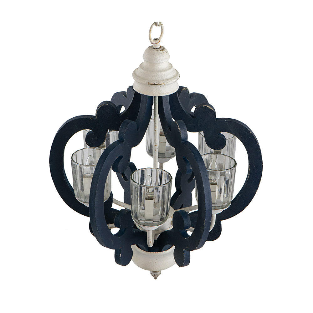 Wood Chandelier 6-Light Farmhouse Pendant Lighting