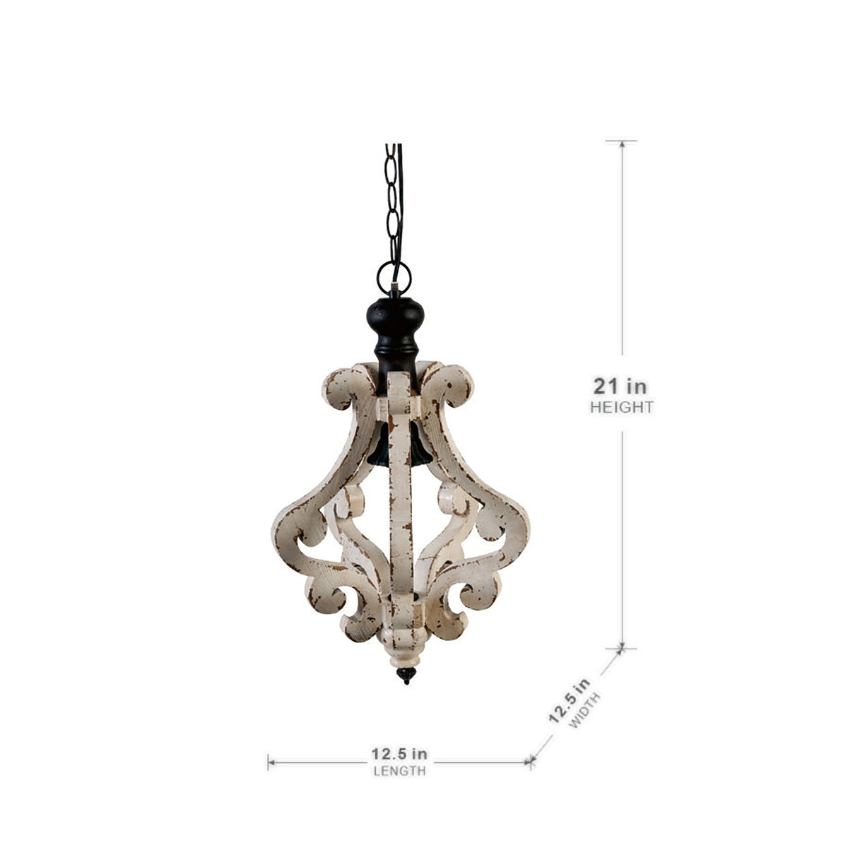 Farmhouse Chandelier, Distressed
