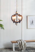 Wood Chandelier 6-Light Farmhouse Pendant Lighting