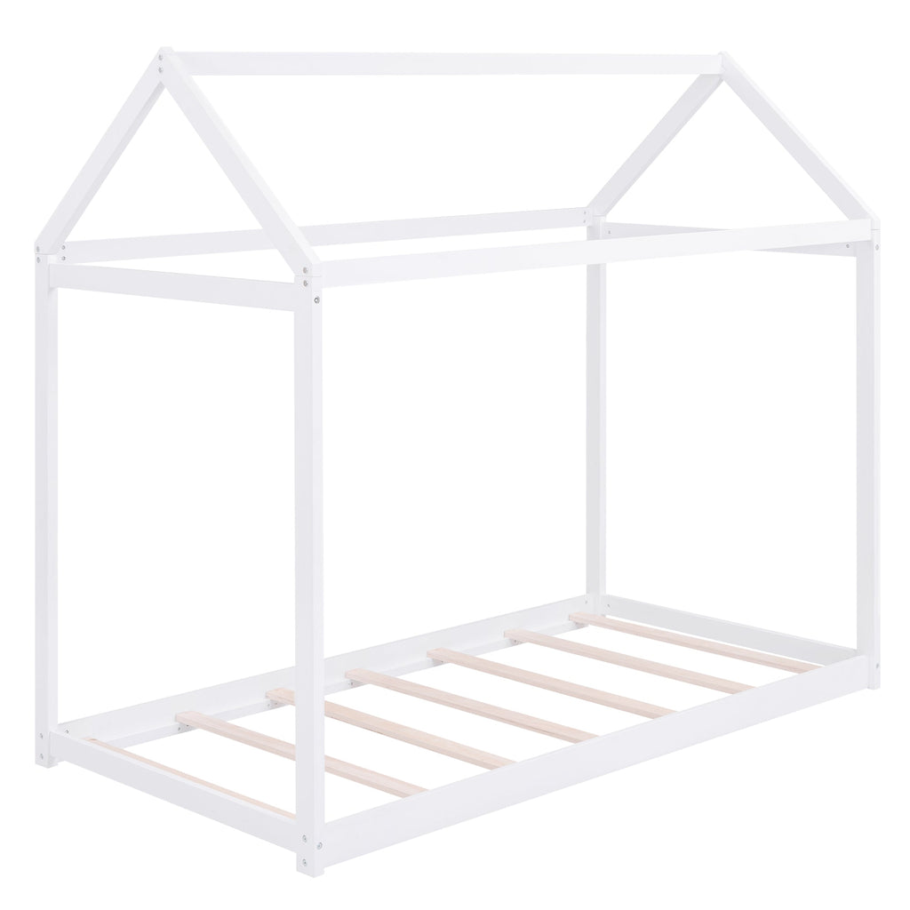 Twin Size Wooden House Bed