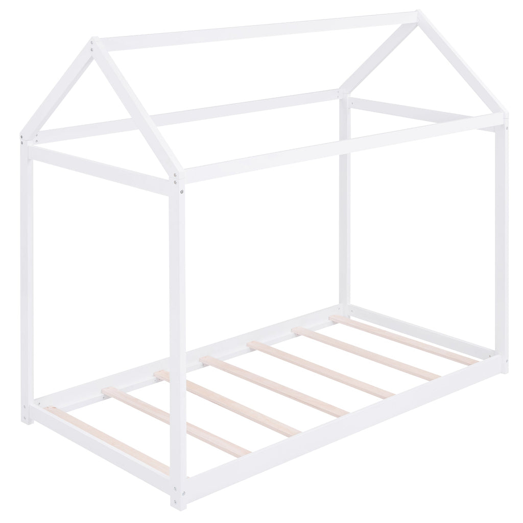 Twin Size Wooden House Bed