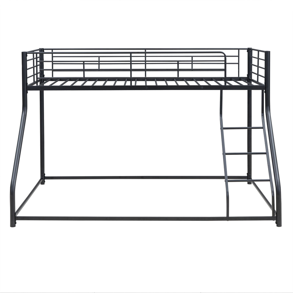 Metal Floor Bunk Bed, Twin XL Over Queen