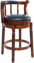 26'' Swivel Leather Wooden Bar Stools