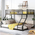 Metal Floor Bunk Bed, Twin XL Over Queen