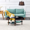 Black Oval Glass Coffee Table