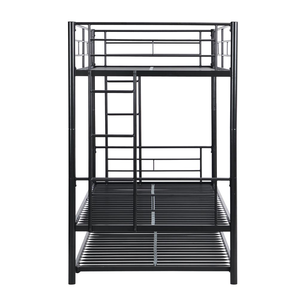 Twin Over Twin Metal Bunk Bed with Trundle