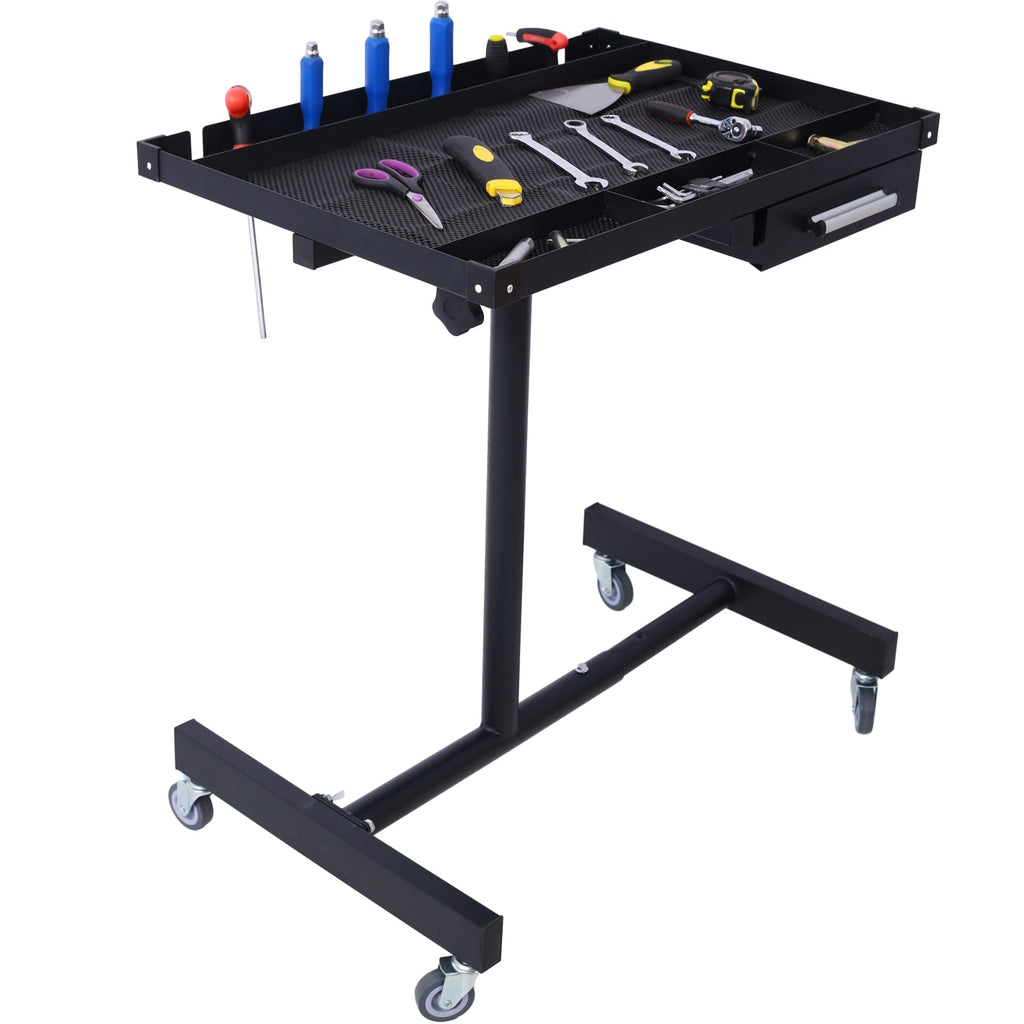 Adjustable Tear Down Work Table with Drawer