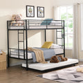 Twin Over Twin Metal Bunk Bed with Trundle