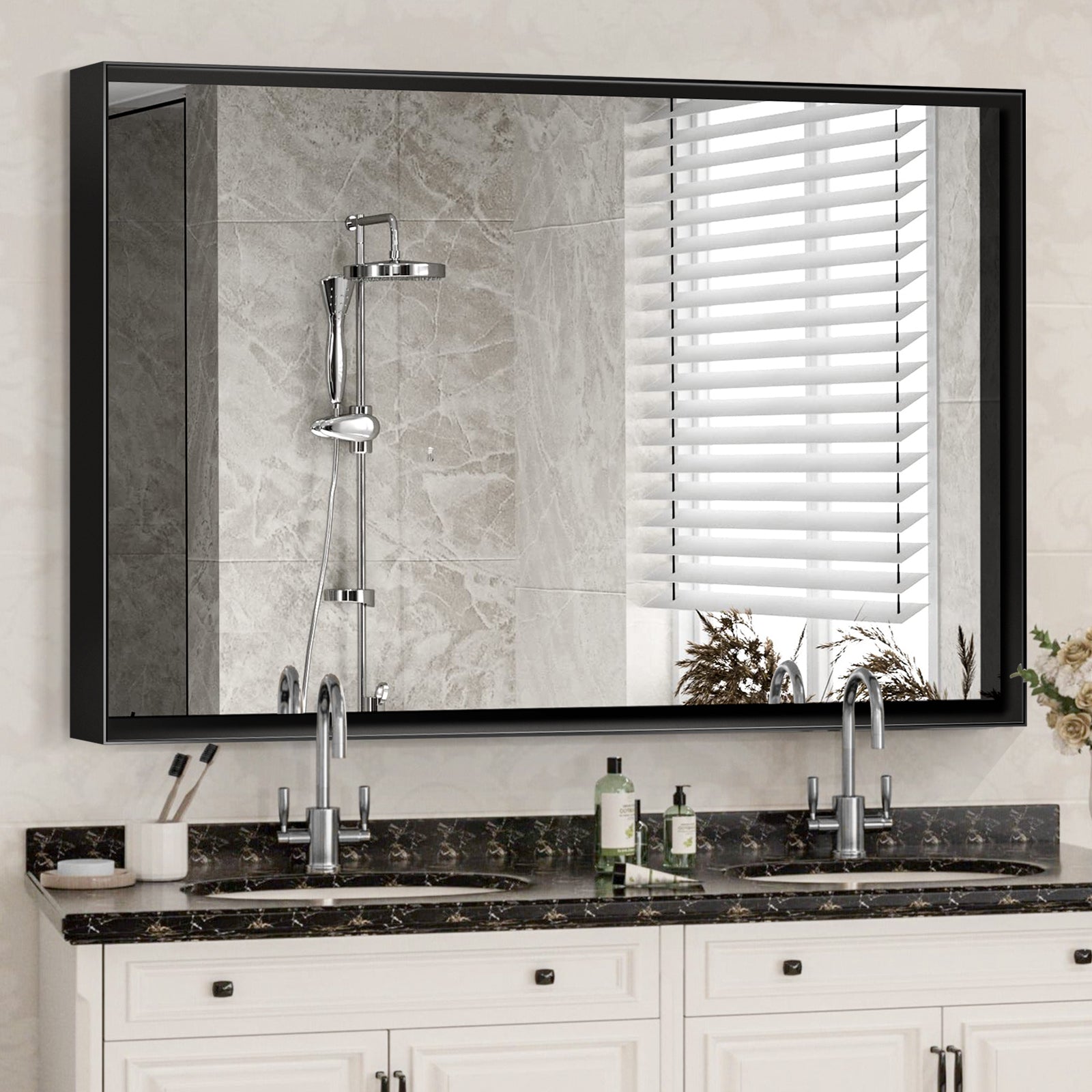 40x30 Inch Glossy Bathroom Mirror