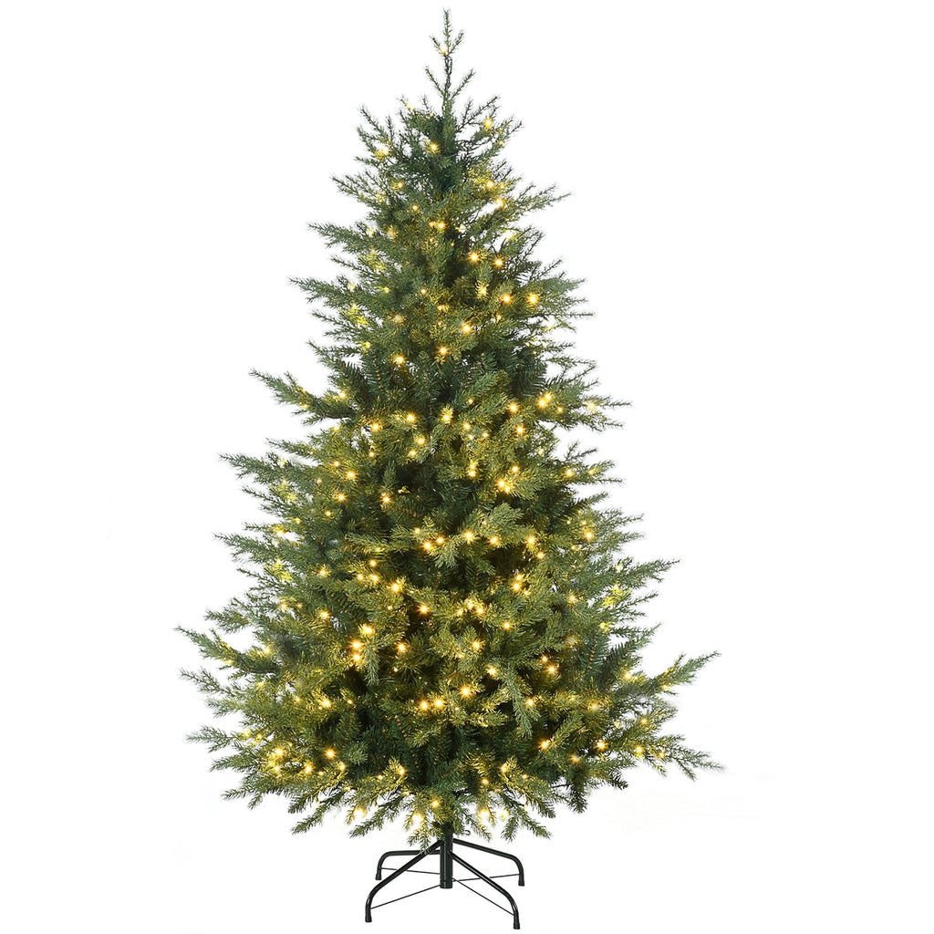 HOMCOM 6ft Tall Prelit Artificial Christmas Tree