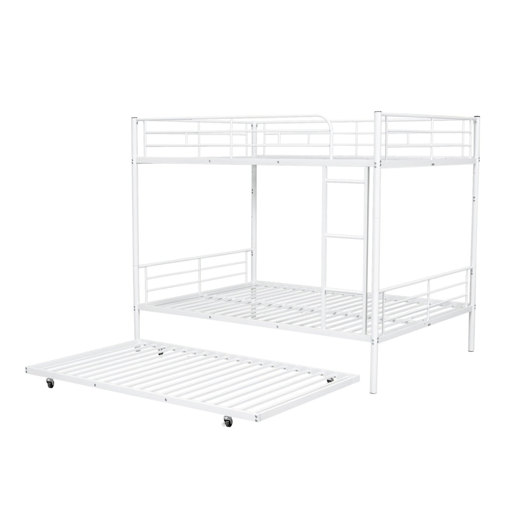 Full Over Full Metal Bunk Bed with Trundle