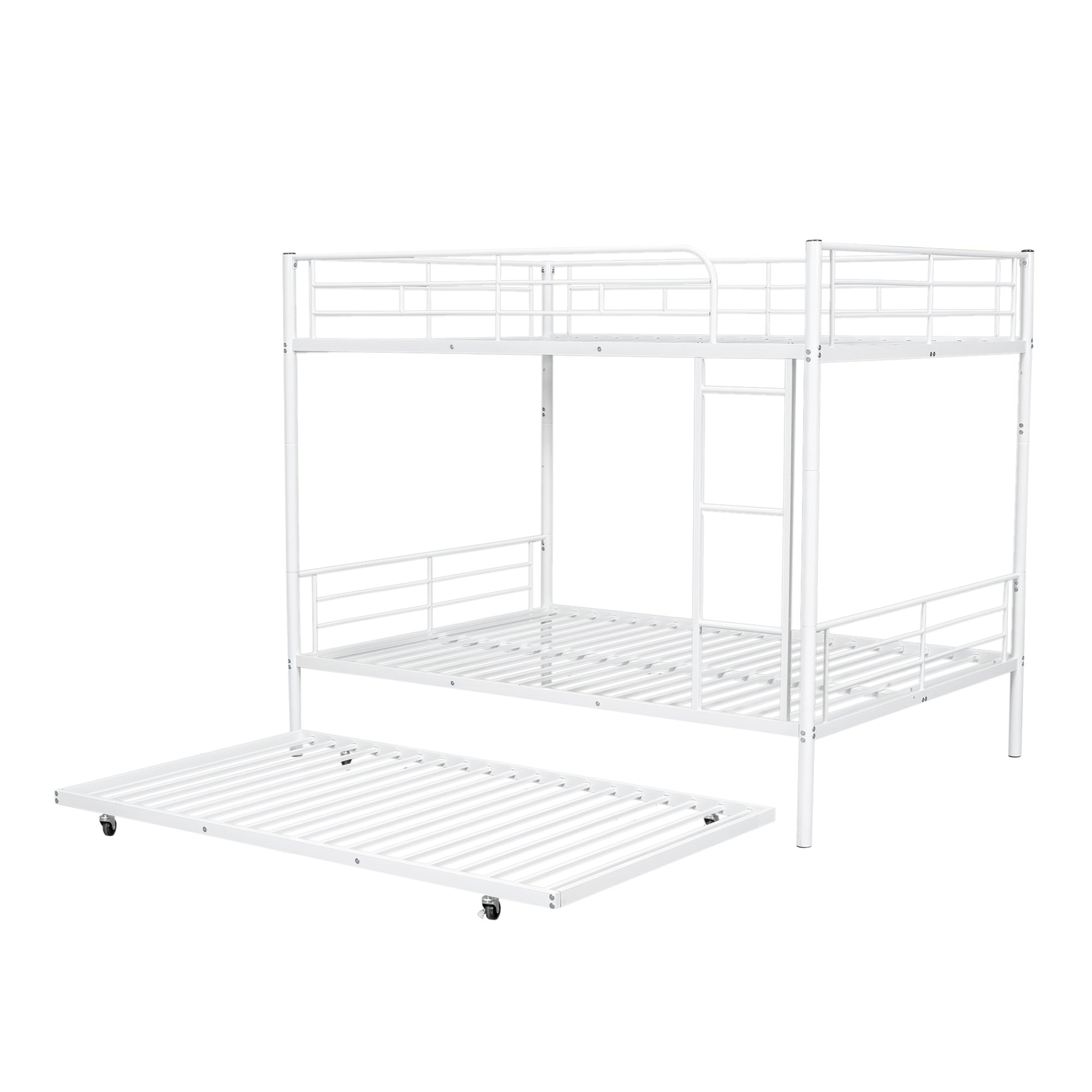 Full Over Full Metal Bunk Bed with Trundle