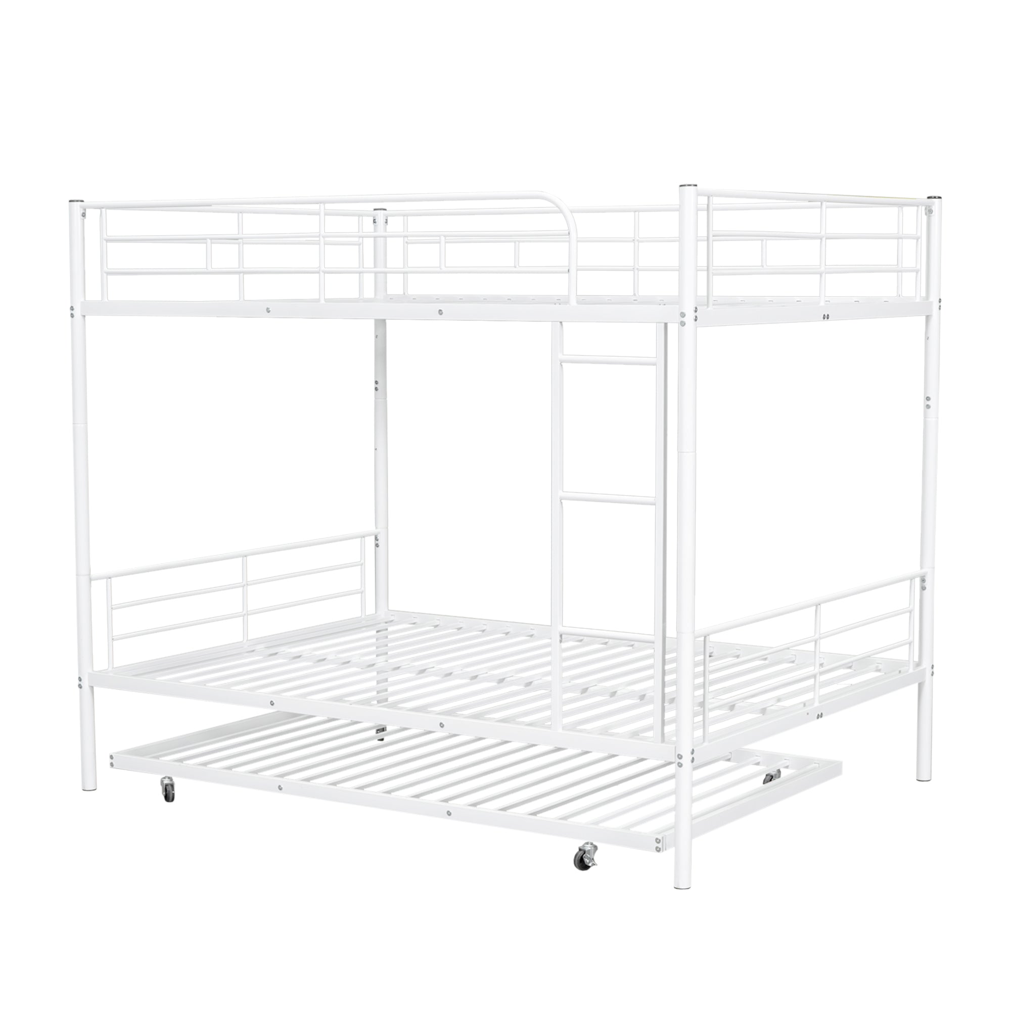 Full Over Full Metal Bunk Bed with Trundle