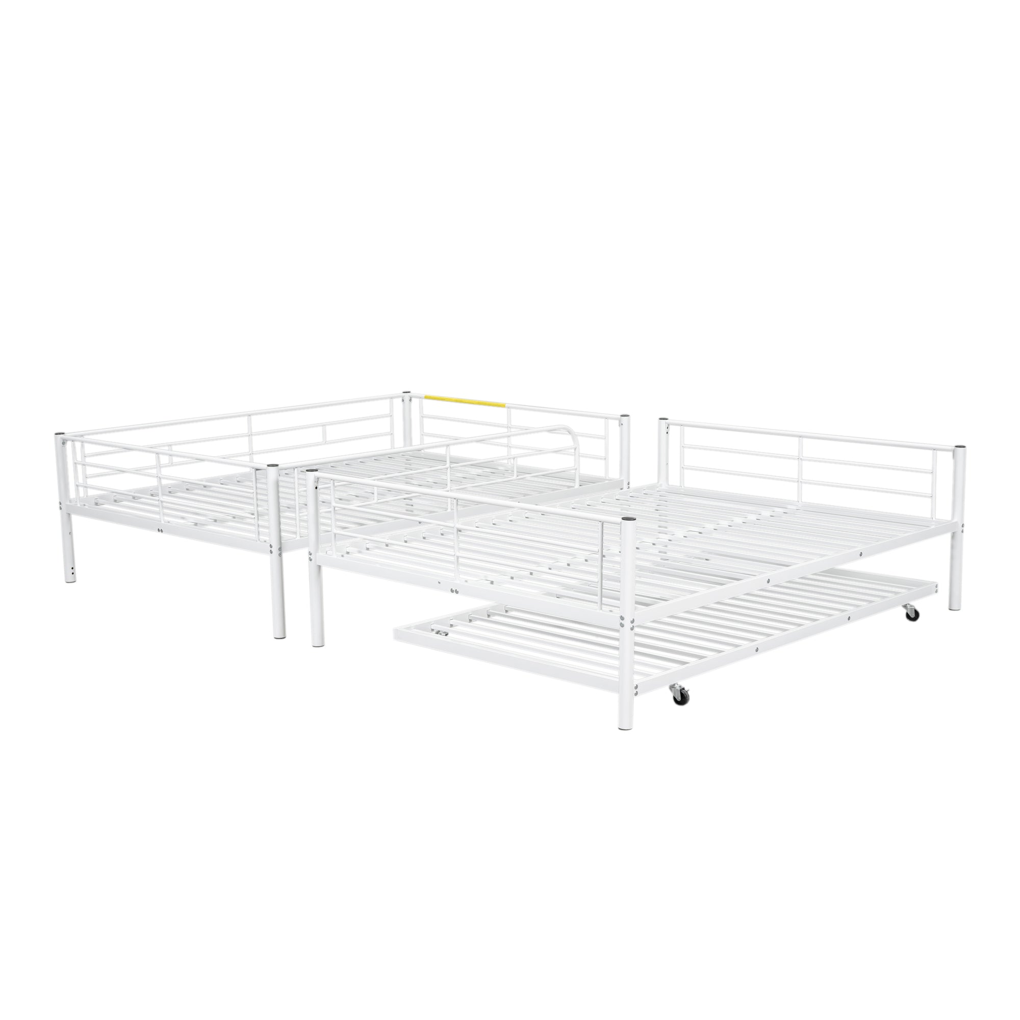 Full Over Full Metal Bunk Bed with Trundle