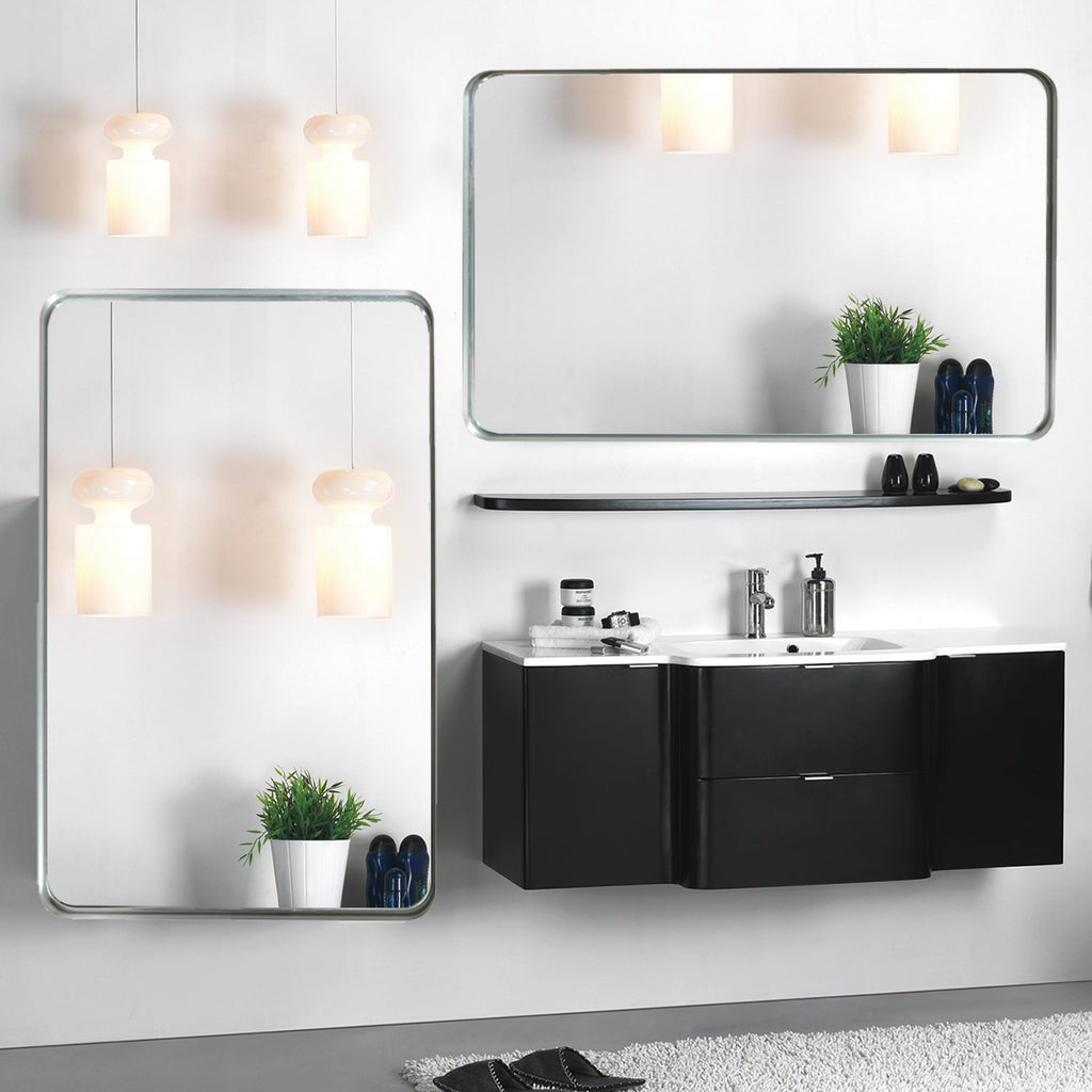 36x30 Inch Glossy Brushed Bathroom Mirror